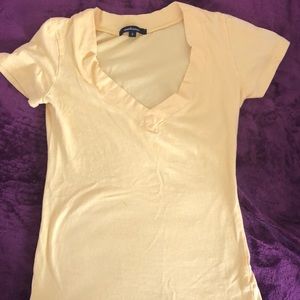 yellow short sleeve shirt